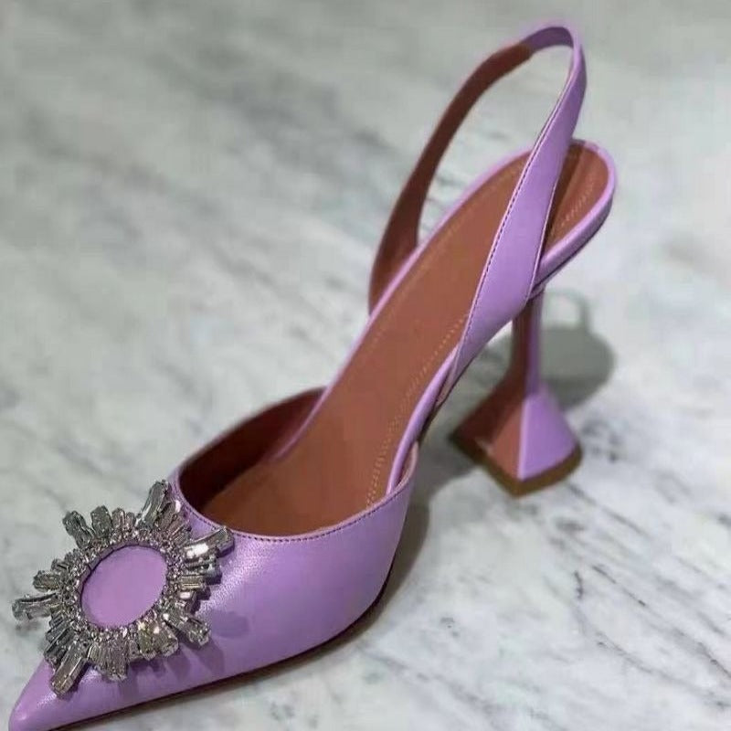 Comfortable Triangle Heeled Sandals - Comfy Platform Shoes