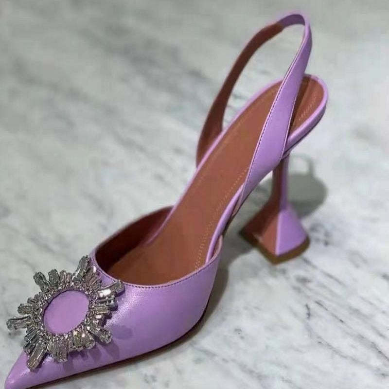 Comfortable Triangle Heeled Sandals - Comfy Platform Shoes