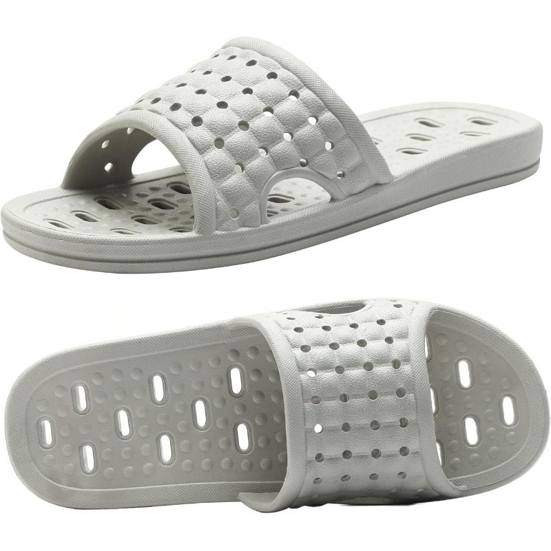 Quick Drying Shower Slippers Non Slip Bathroom Shoes with Drain Holes