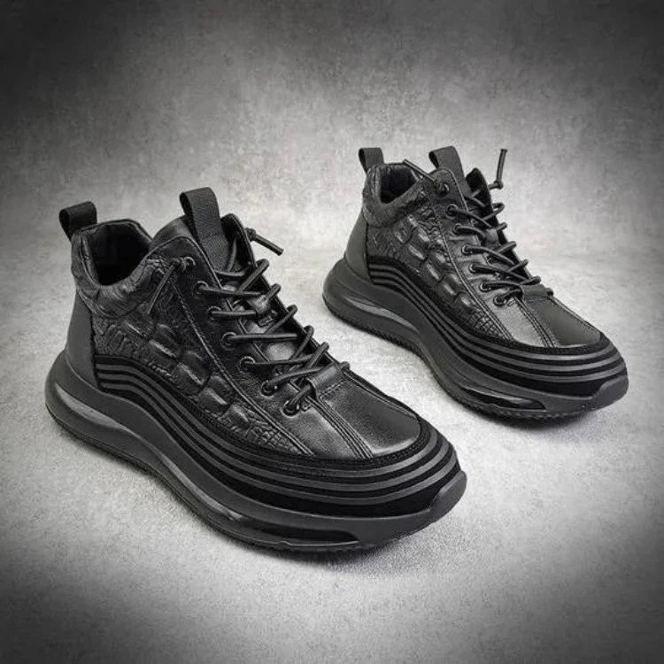 Rugged Sneakers With Textured Design - Comfy Platform Shoes