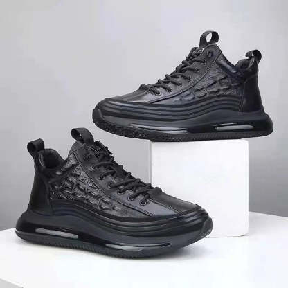 Rugged Sneakers With Textured Design - Comfy Platform Shoes
