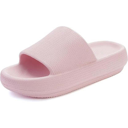 Streamlined Comfort Pillow Slides - Comfy Platform Shoes