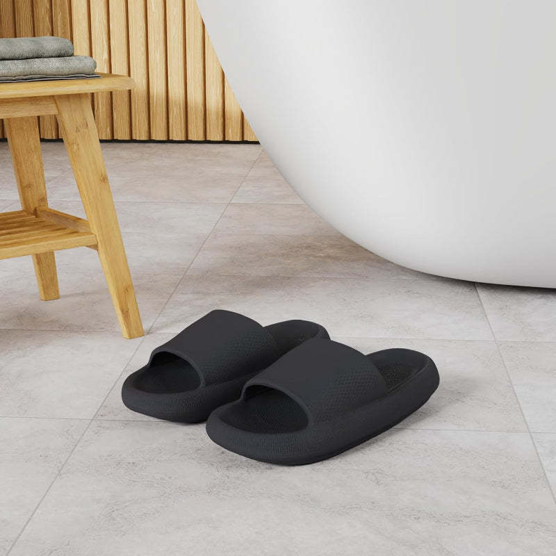 Streamlined Comfort Pillow Slides - Comfy Platform Shoes