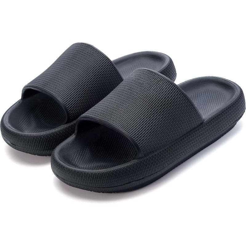 Streamlined Comfort Pillow Slides - Comfy Platform Shoes