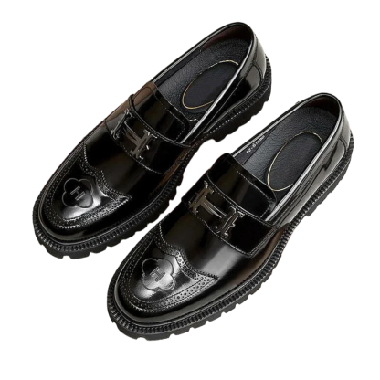 Classic High Gloss Formal Loafers - Comfy Platform Shoes