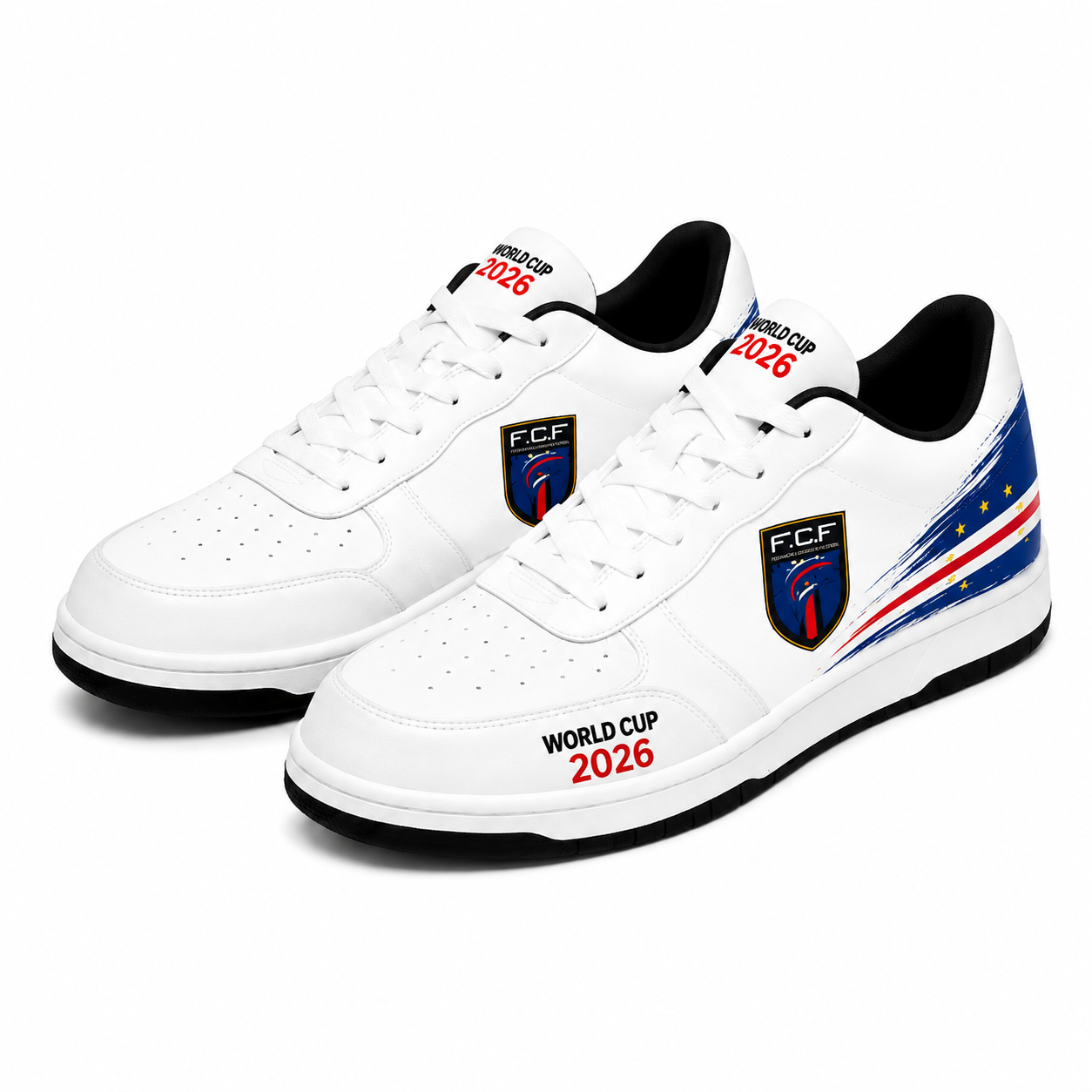 World Cup 2026 Cape Verde Football Fan Printed Shoes
