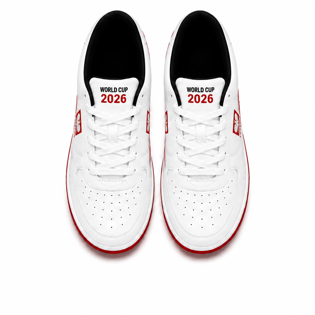 World Cup 2026 Poland Football Fan Printed Shoes