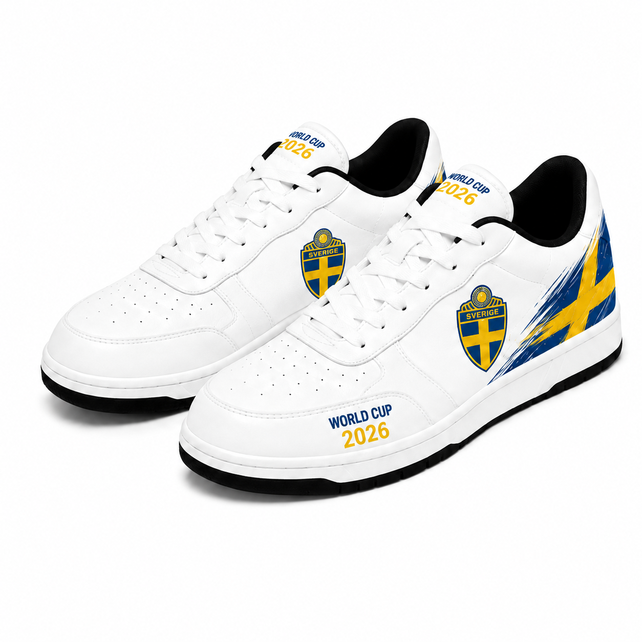 World Cup 2026 Sweden Football Fan Printed Shoes