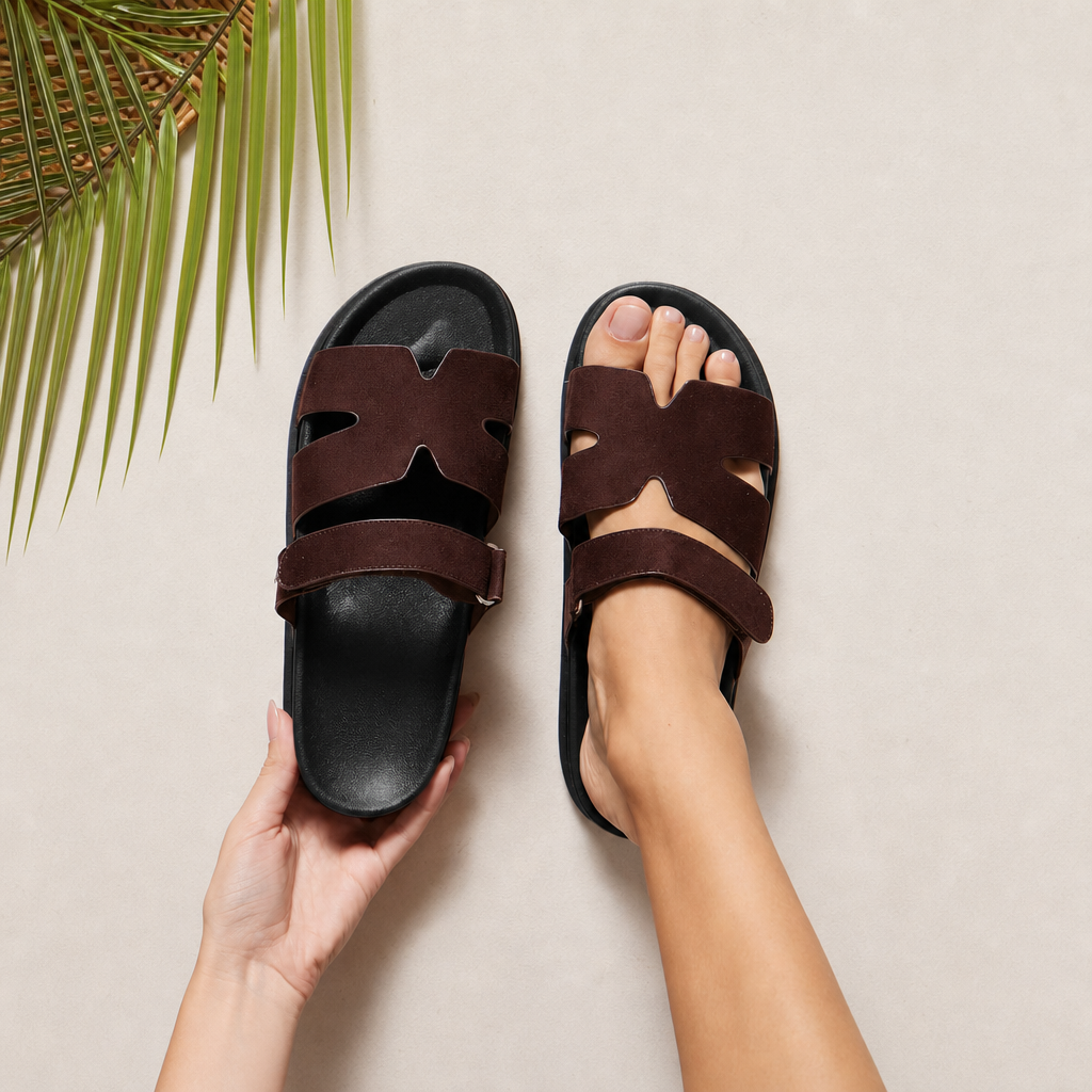 Casual Double Strap Flat Sandals For Summer
