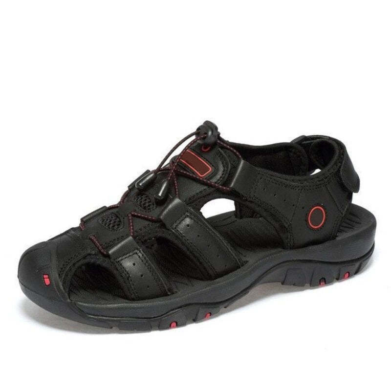 Men's Solid Sandals - Comfy Platform Shoes