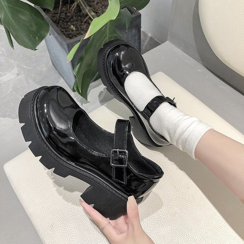 Vintage Girls High Heel Student Shoes - Comfy Platform Shoes
