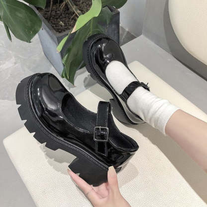 Vintage Girls High Heel Student Shoes - Comfy Platform Shoes