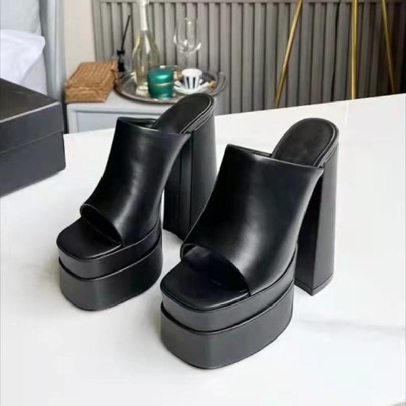 High Heels Party Sandals - Comfy Platform Shoes