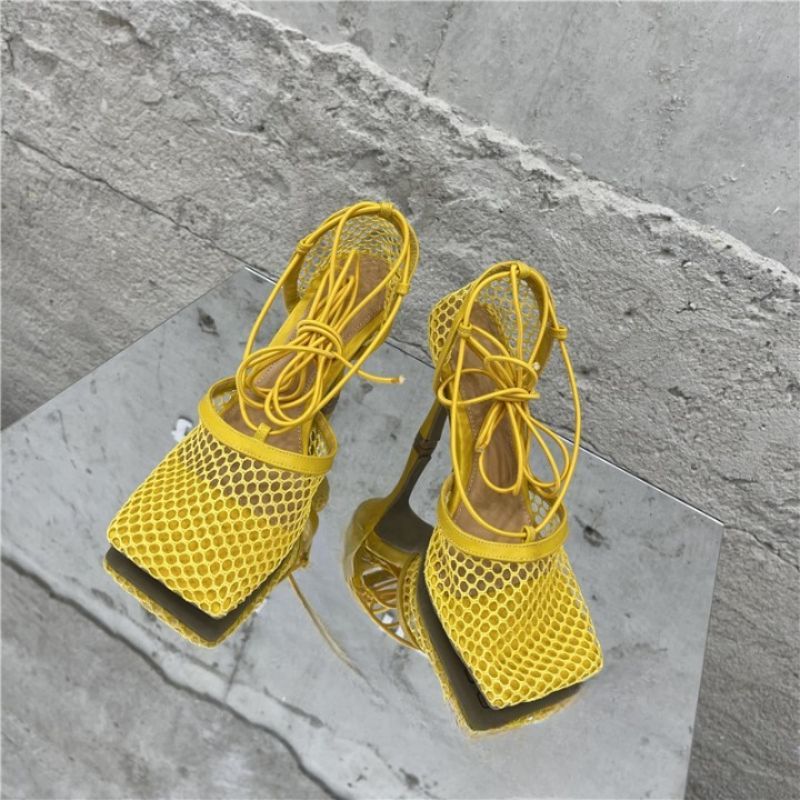 Mesh High Heels Sandals - Comfy Platform Shoes