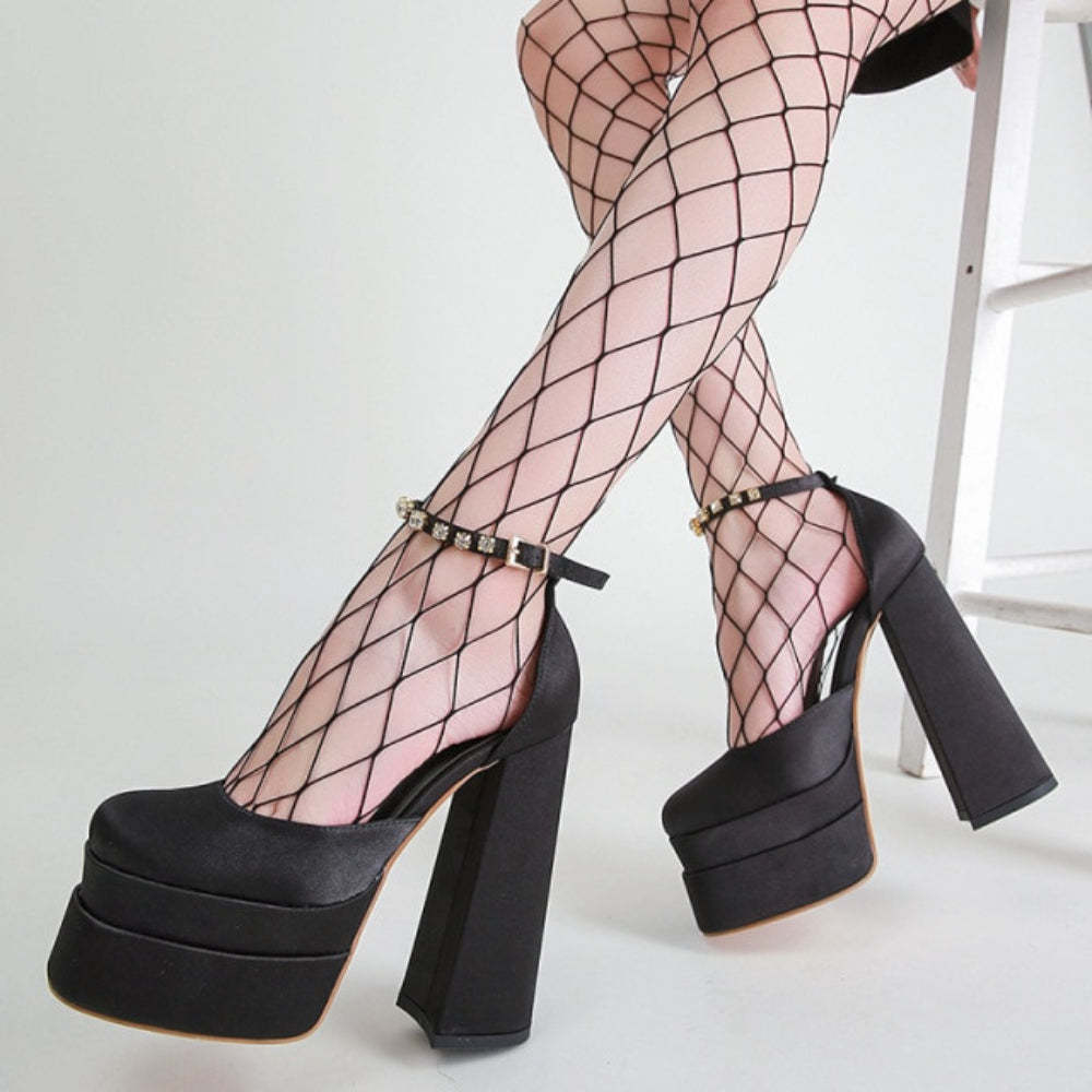 Thick High Heels Sandals - Comfy Platform Shoes