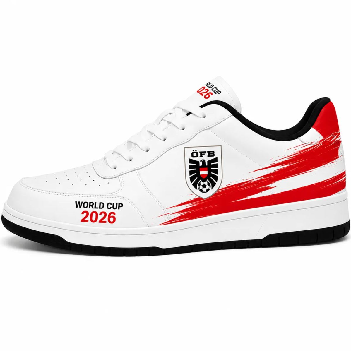 World Cup 2026 Austria Football Fan Printed Shoes