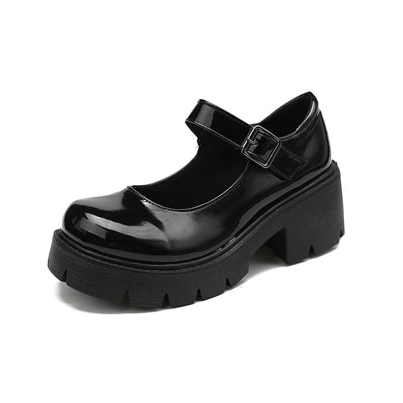Vintage Girls High Heel Student Shoes - Comfy Platform Shoes