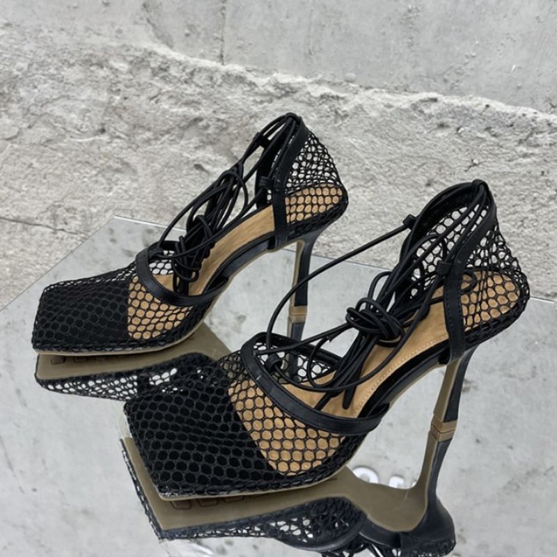 Mesh High Heels Sandals - Comfy Platform Shoes