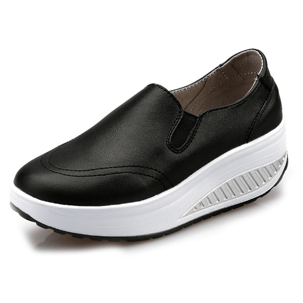 Comfy Slip-On Matte Platform Shoes - Comfy Platform Shoes