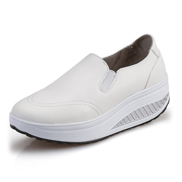 Comfy Slip-On Matte Platform Shoes - Comfy Platform Shoes