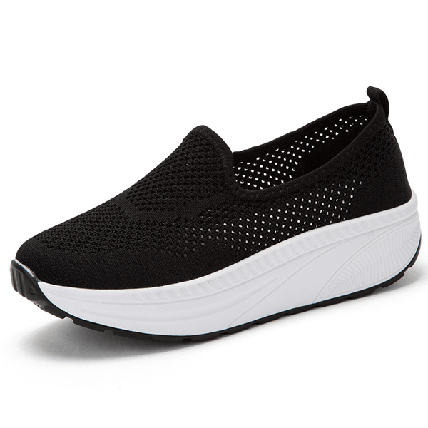 Comfy Slip-On Mesh Platform Shoes - Comfy Platform Shoes