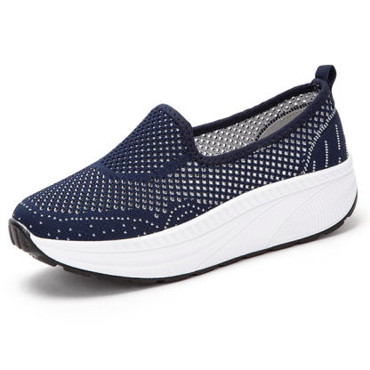 Comfy Slip-On Mesh Platform Shoes - Comfy Platform Shoes