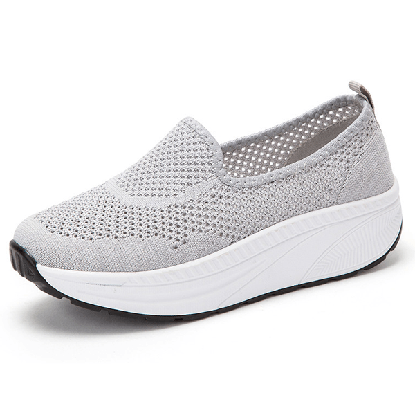 Comfy Slip-On Mesh Platform Shoes - Comfy Platform Shoes