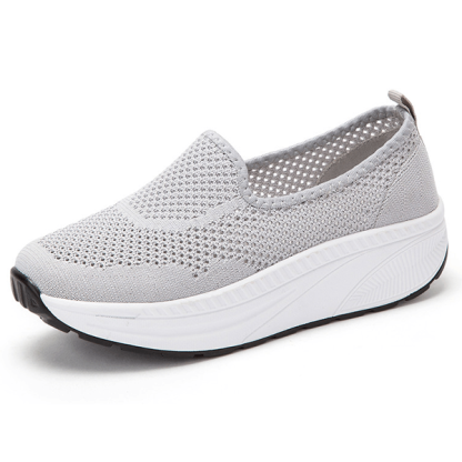 Comfy Slip-On Mesh Platform Shoes - Comfy Platform Shoes