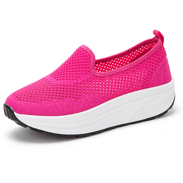 Comfy Slip-On Mesh Platform Shoes - Comfy Platform Shoes