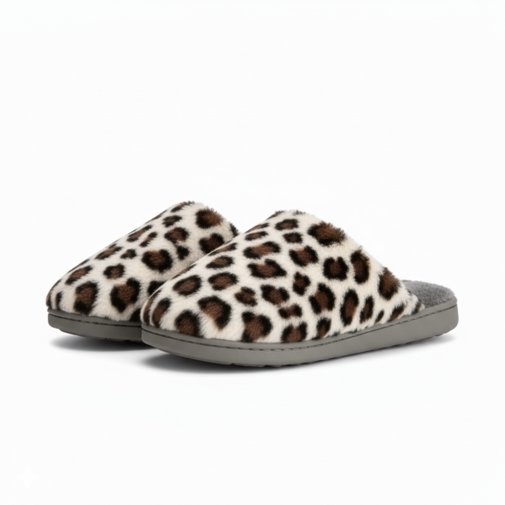 Women Soft Fuzzy Scuff Slippers With Memory Foam
