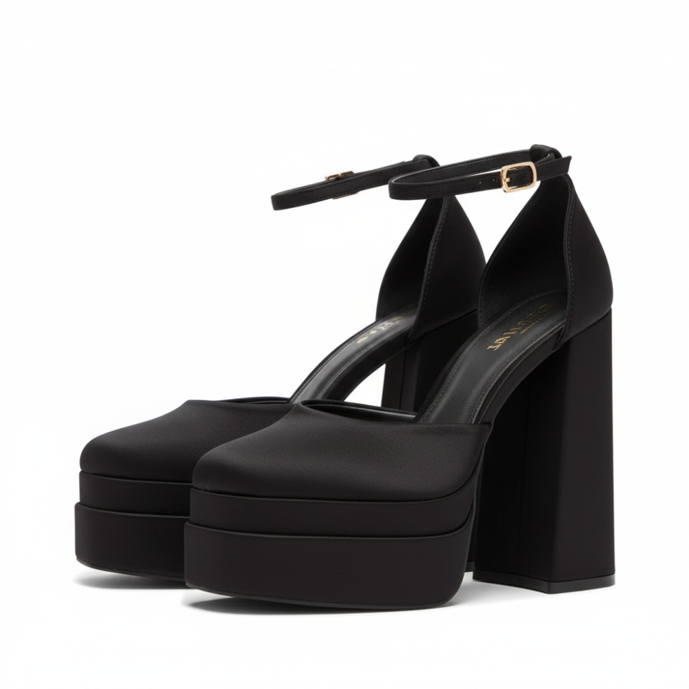 Square Platform Heeled Sandals