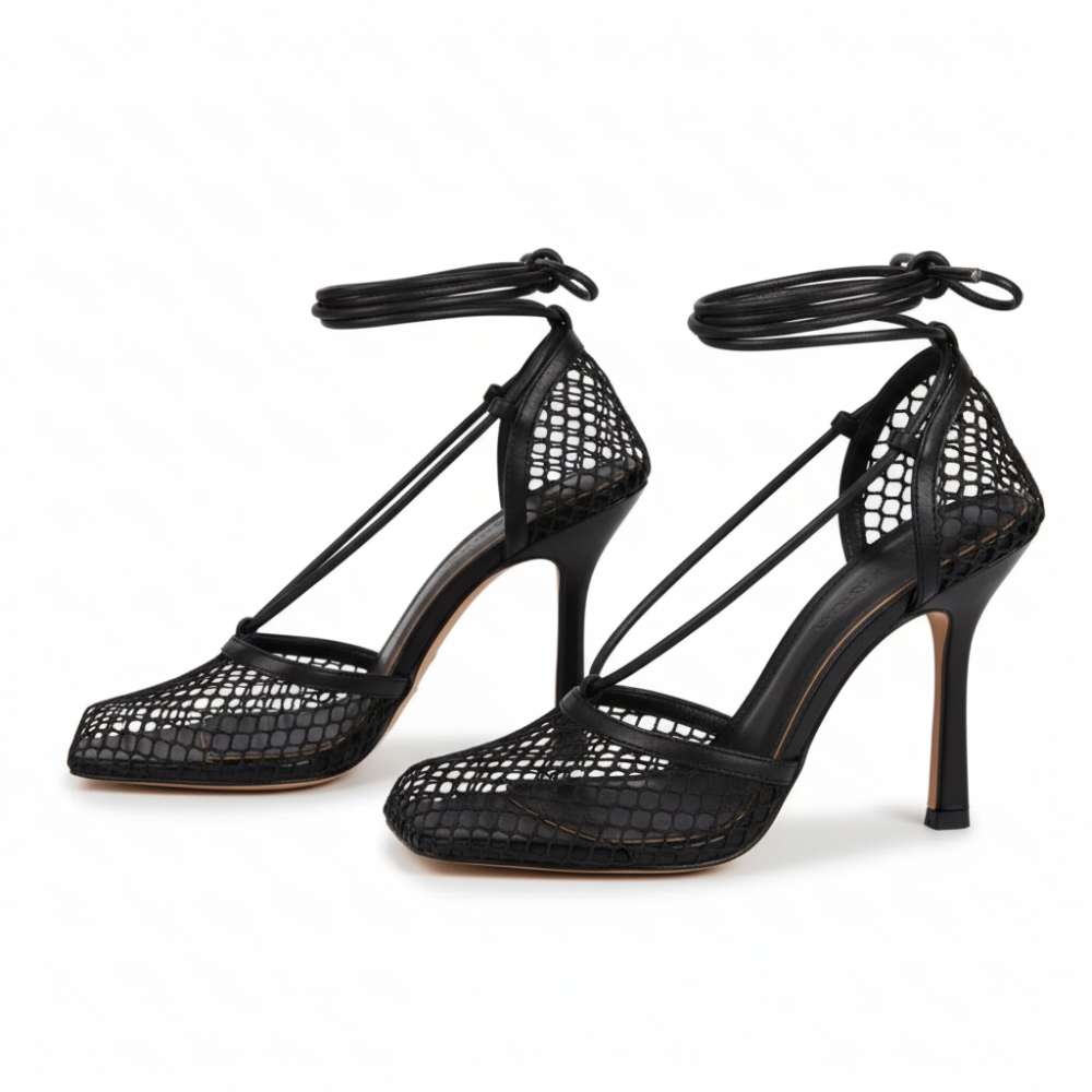 Mesh High Heels Sandals