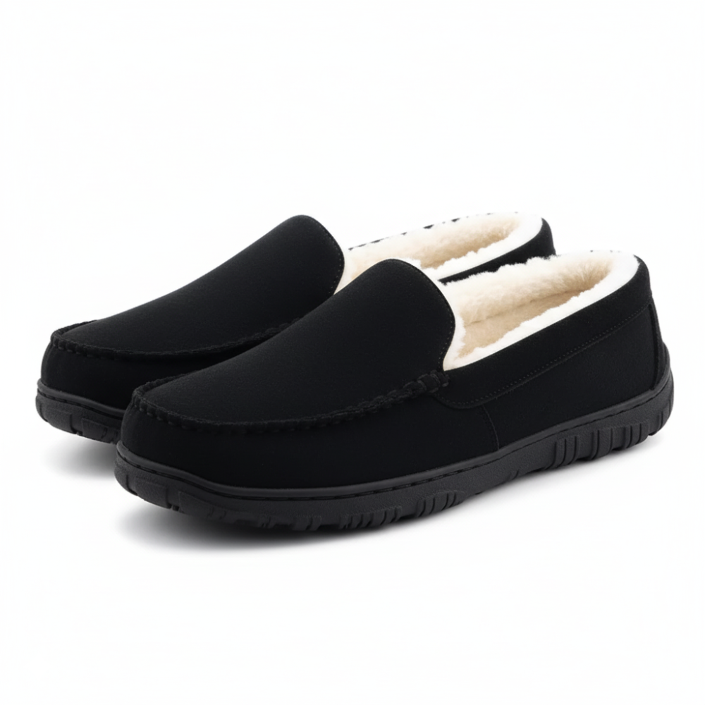 Plush Lined Moccasin Slippers