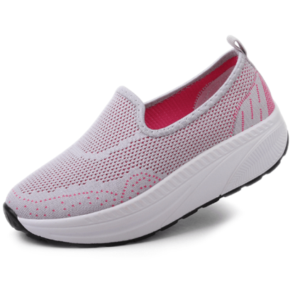 Comfy Slip-On Double Mesh Platform Shoes - Comfy Platform Shoes