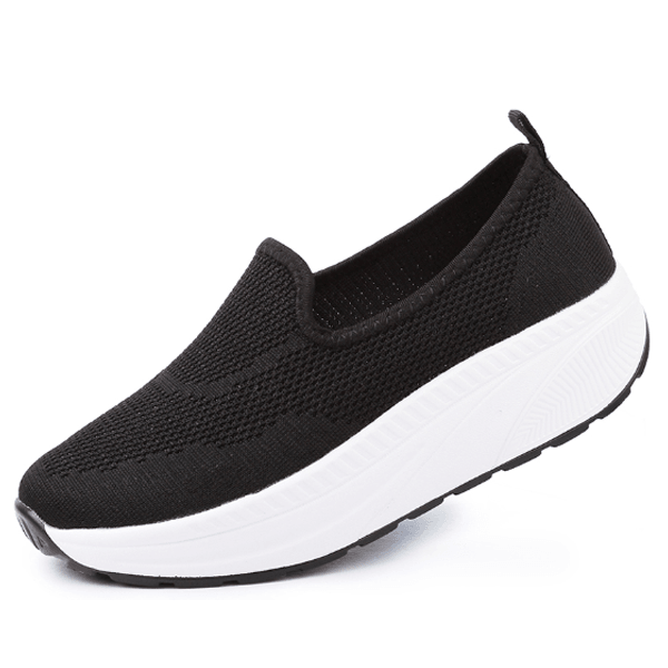 Comfy Slip-On Double Mesh Platform Shoes - Comfy Platform Shoes