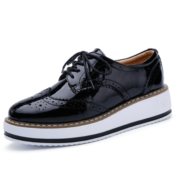 Comfy Slip-On Derby Platform Shoes - Comfy Platform Shoes