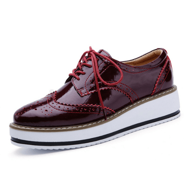 Comfy Slip-On Derby Platform Shoes - Comfy Platform Shoes