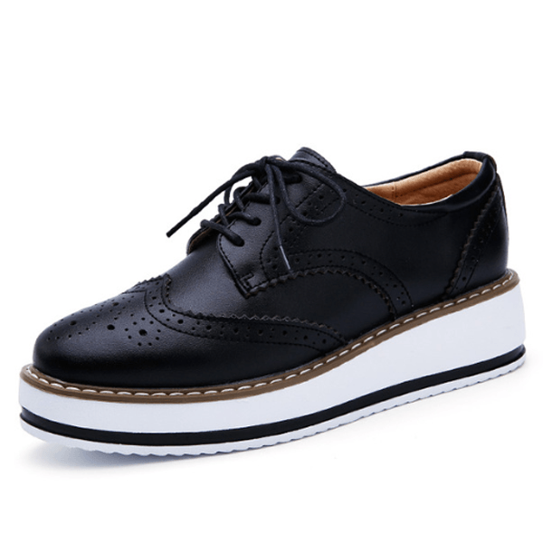 Comfy Slip-On Derby Platform Shoes - Comfy Platform Shoes