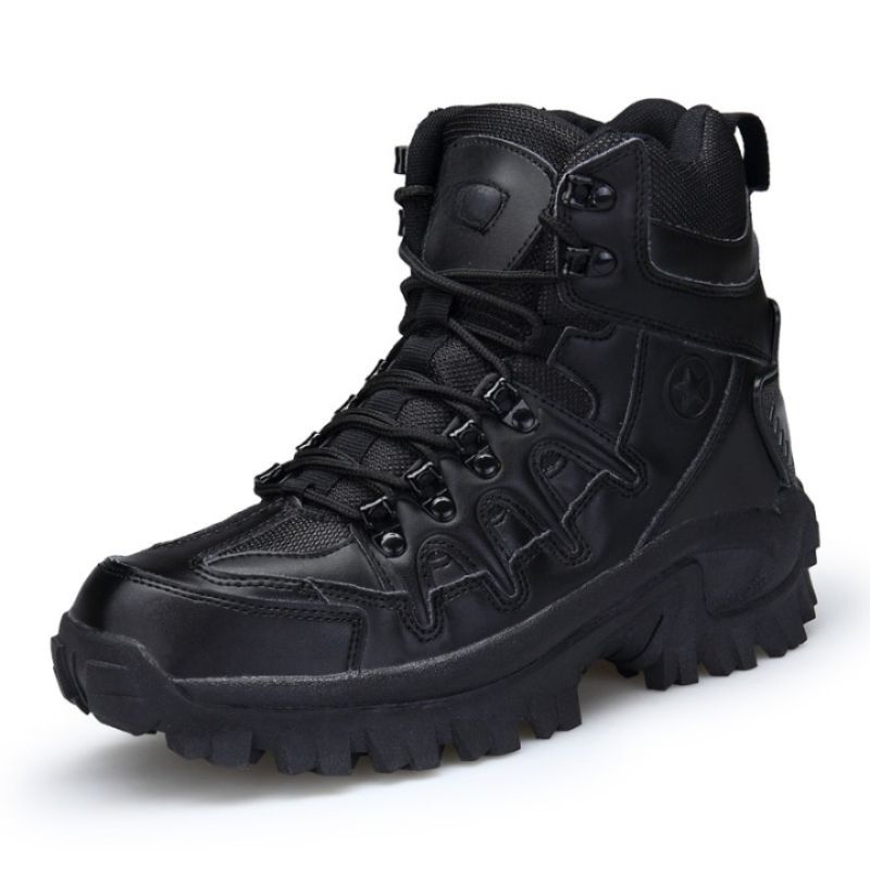 Men's Combat Boots - Comfy Platform Shoes