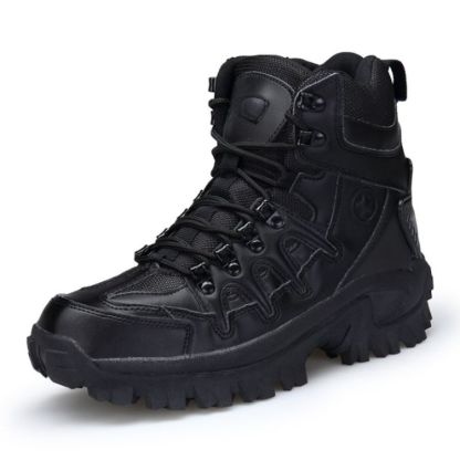 Men's Combat Boots - Comfy Platform Shoes