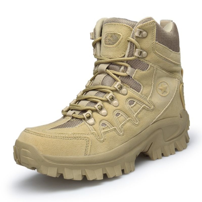 Men's Combat Boots - Comfy Platform Shoes