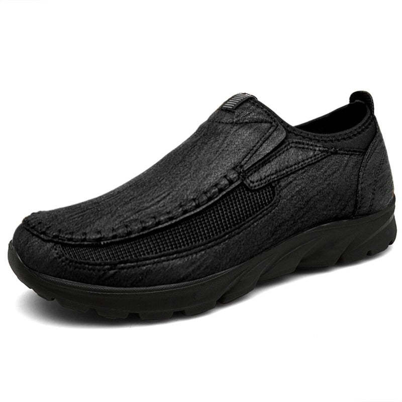 Men Casual Leather Loafer Shoes - Comfy Platform Shoes