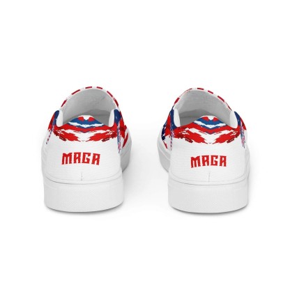 Patriotic Canvas Slip On Shoes For Women