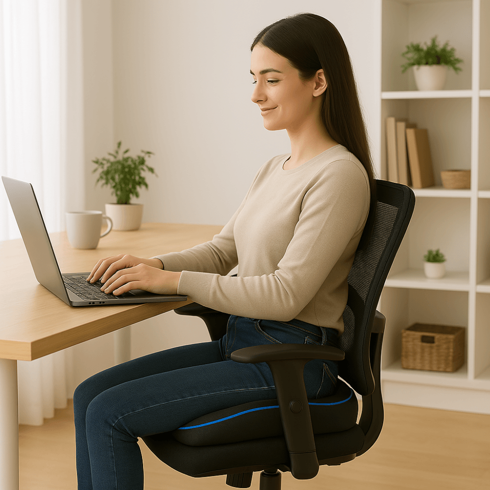 Ergonomic Memory Foam Seat Cushion With Hollow Vent Design - Comfy Sofa Cover