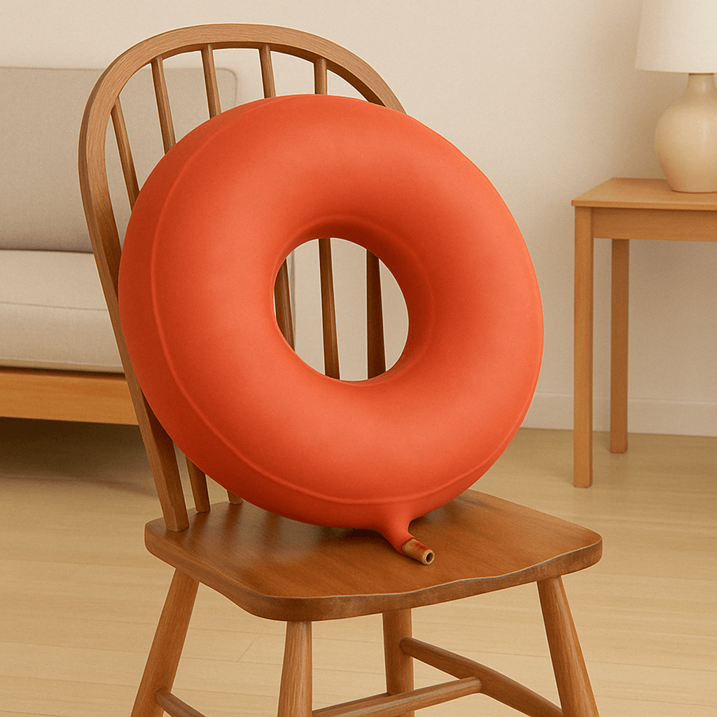 Inflatable Round Cushion With Central Opening - Comfy Sofa Cover