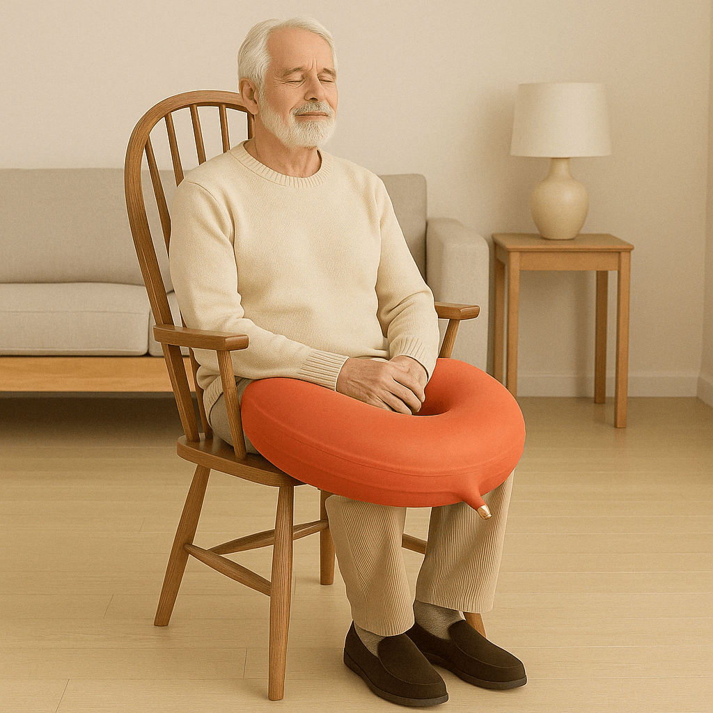 Inflatable Round Cushion With Central Opening - Comfy Sofa Cover