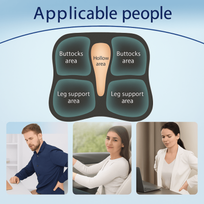 Memory Foam Wedge Seat Cushion For Home Office and Travel - Comfy Sofa Cover