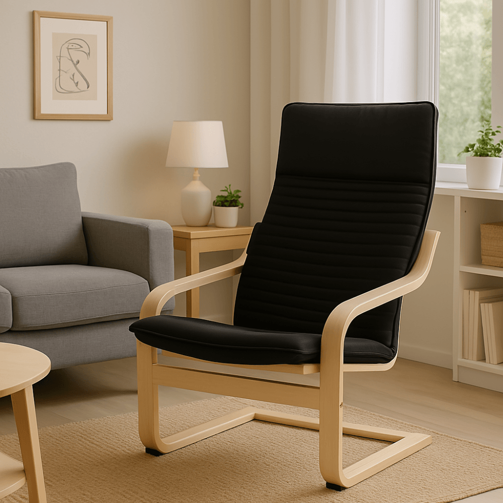 High-Back Armchair Cushion With Stitch Detailing – Soft and Slim Design - Comfy Sofa Cover