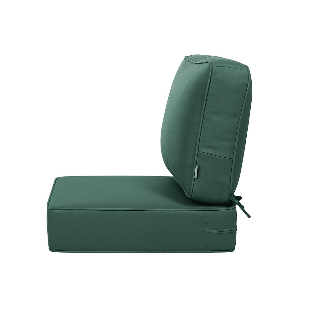 2 Piece Outdoor Lounge Seat And Back Set With Removable Covers – Square Shape - Comfy Sofa Cover