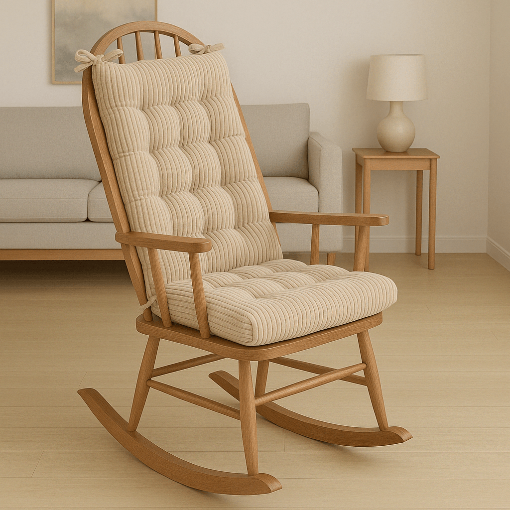 2 Piece Rocking Chair Cushion Set With Back And Seat Support - Comfy Sofa Cover